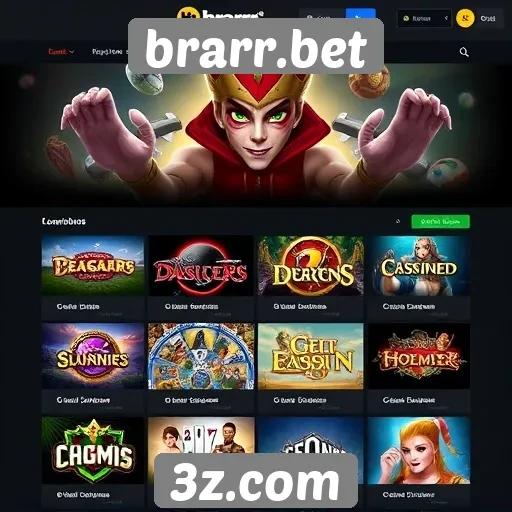 Variedade de jogos disponíveis no brarr.bet